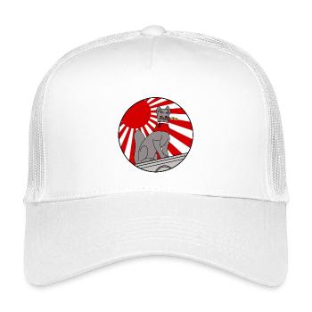 Zorro Kitsune Hardcore – Rave Techno Jap Kleidung - Kinder Trucker-Cap - Weiß - Vorne