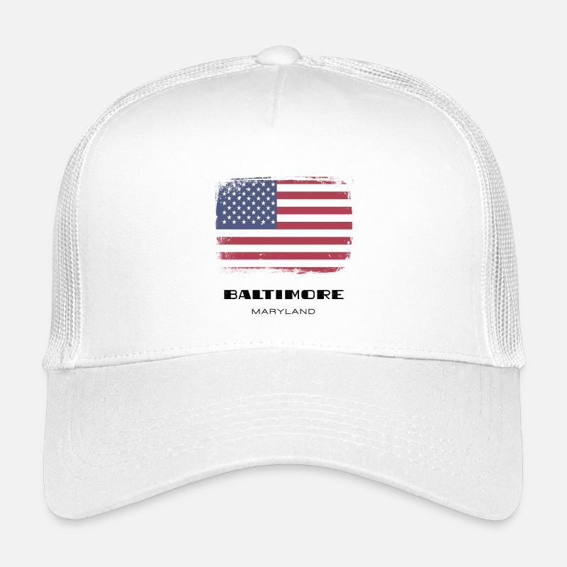 Baltimore, Maryland, USA - Kinder Trucker-Cap - Weiß