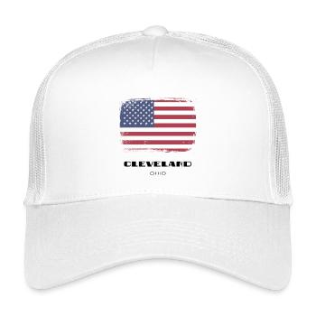 Cleveland, Ohio, États-Unis - Casquette trucker enfant - blanc - Devant
