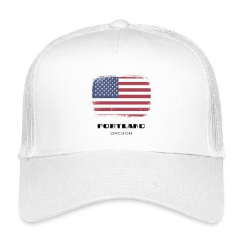 Portland, Oregon, États-Unis - Casquette trucker enfant - blanc - Devant
