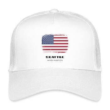 Seattle, Washington, USA - Kids’ Trucker Cap - white - Front
