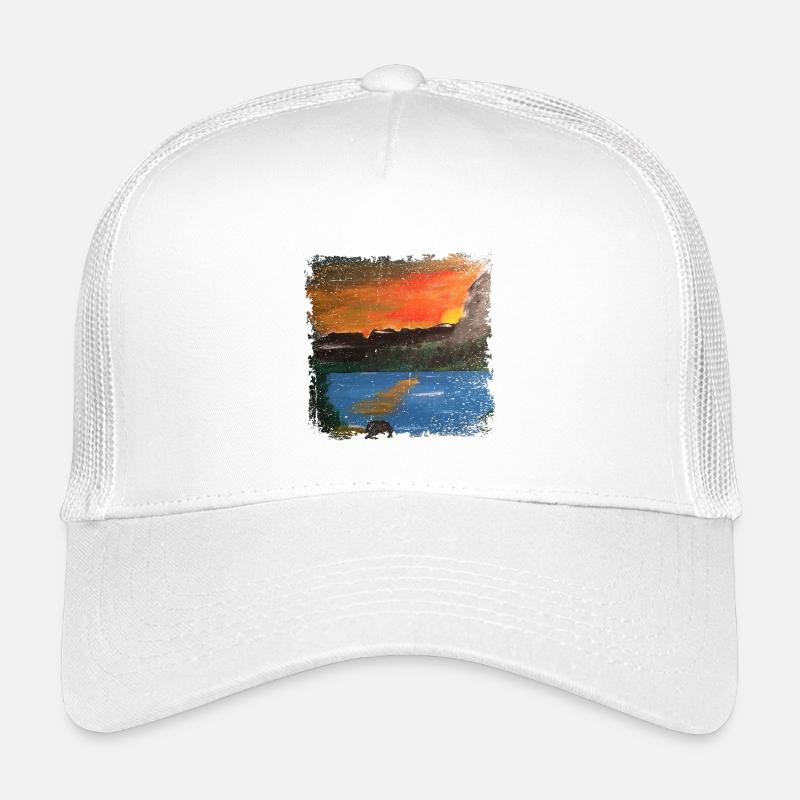 Voix du soir. Reproduction d’une véritable image peinte Casquette trucker enfant
