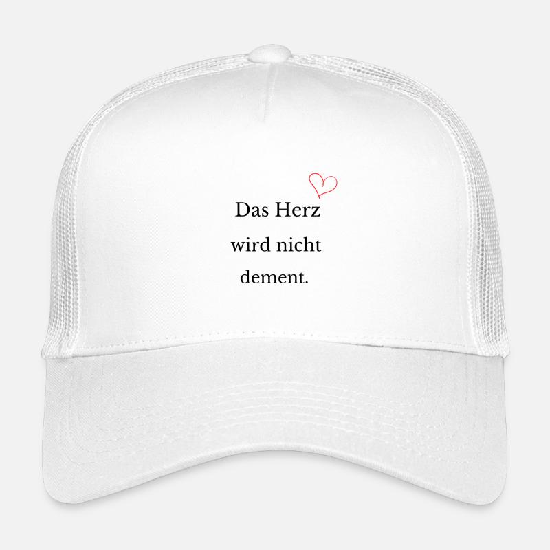Das Herz wird nicht dement - Kinder Trucker-Cap - Weiß