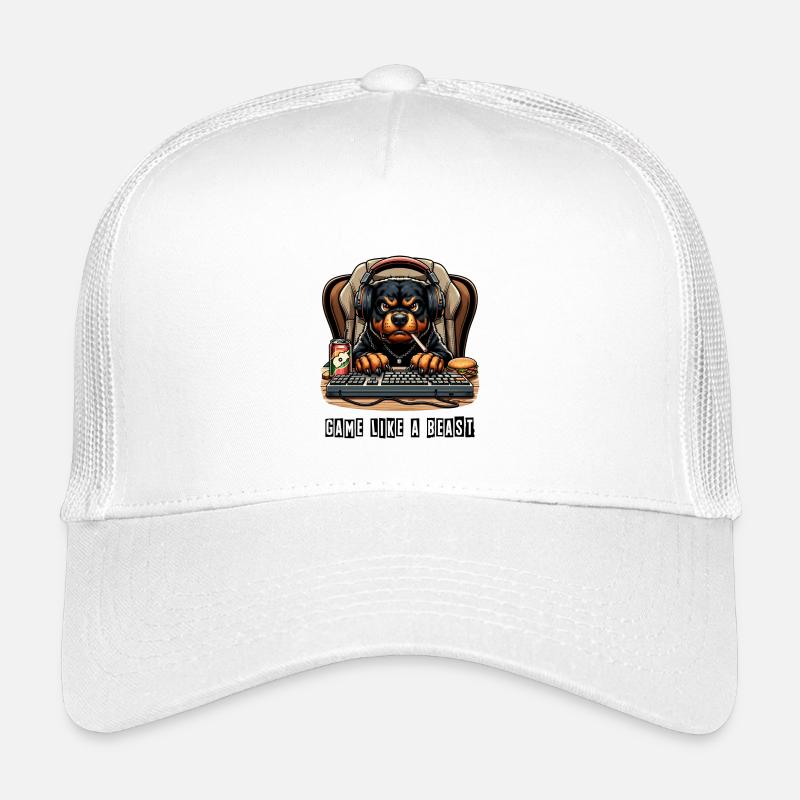 Rottweiler Gaming Design Kinder Trucker-Cap