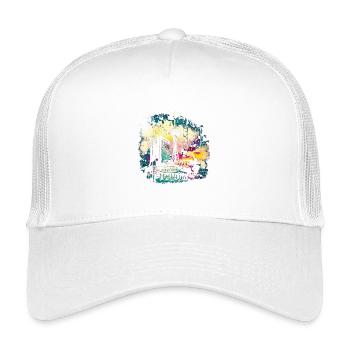 Berlin Paint Splash Skyline - Kids’ Trucker Cap - white - Front