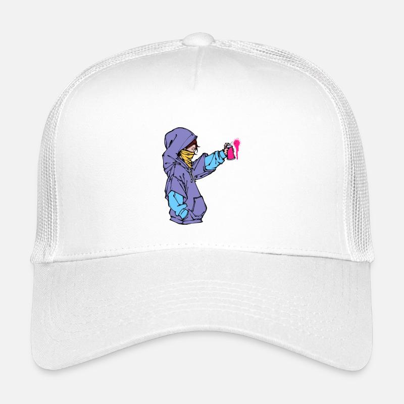 Graffiti Spraydose Kunst Strassenkunst Sprayer Kinder Trucker-Cap