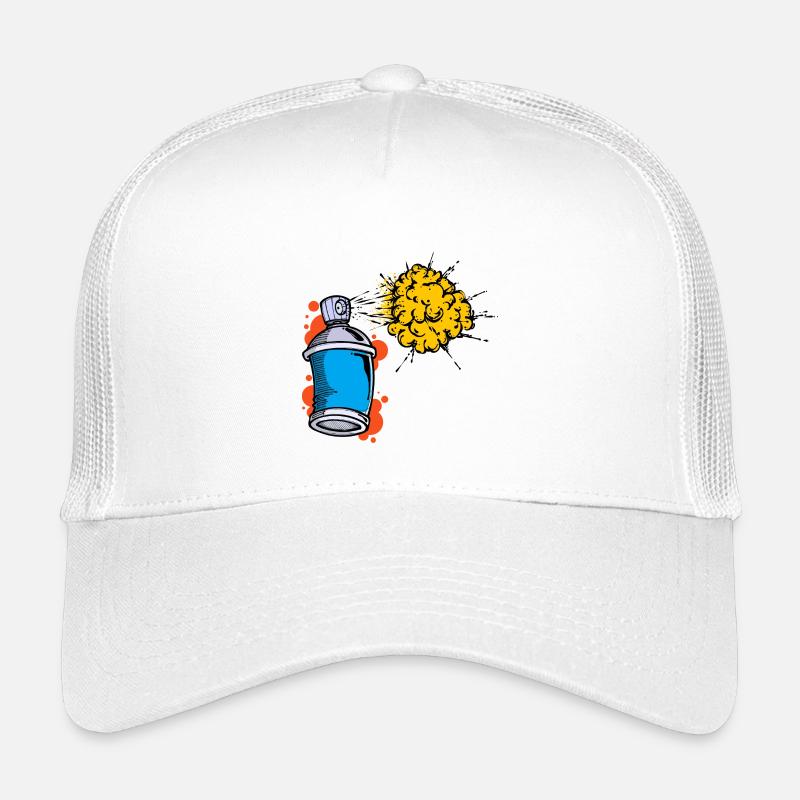 Zeichnen Illustration Graffiti Spraydose Sprayer Kinder Trucker-Cap