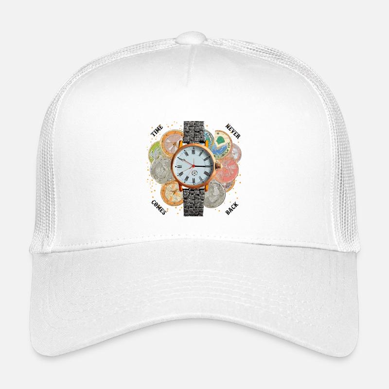 Die Zeit kommt nie zurück. - Kinder Trucker-Cap - Weiß