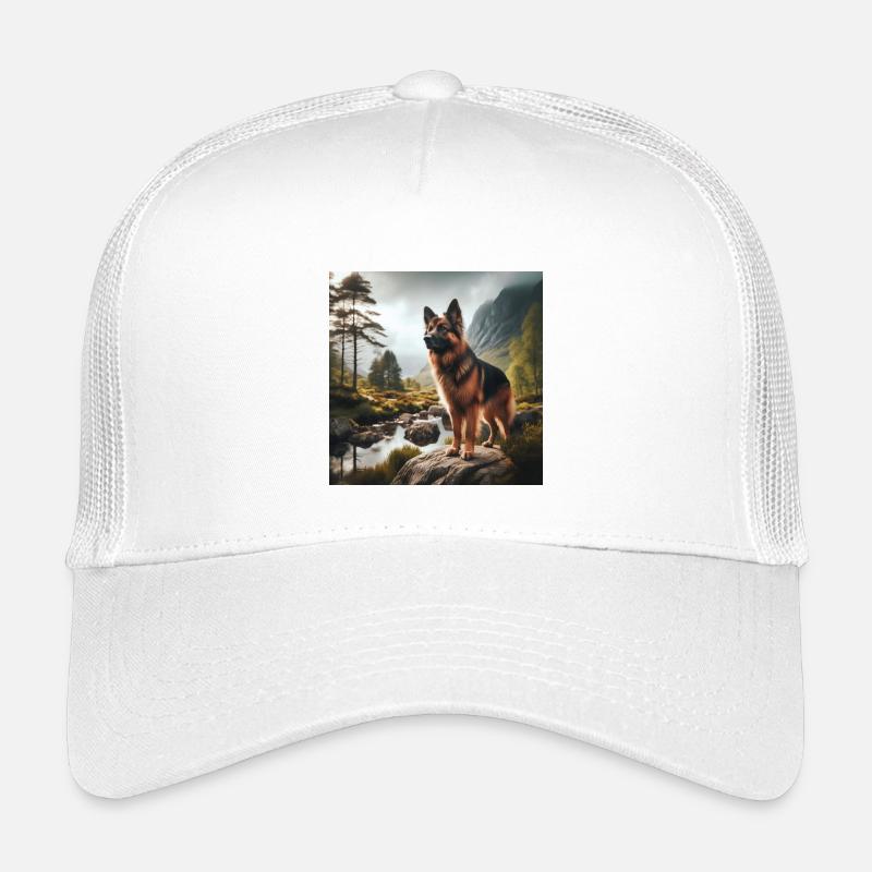 Deutscher Schäferhund Kunst Kinder Trucker-Cap