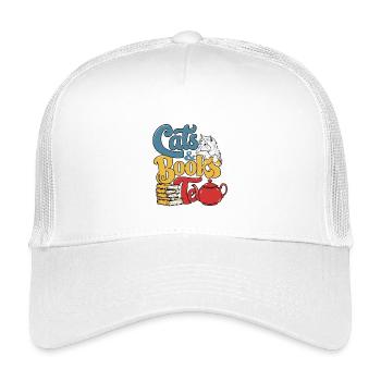 Conception de thème de chats et de livres - Casquette trucker enfant - blanc - Devant
