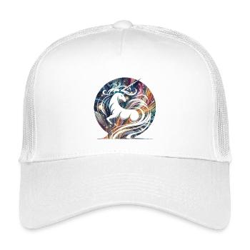 Fantasy Licorne Galaxy Swirl Design - Casquette trucker enfant - blanc - Devant