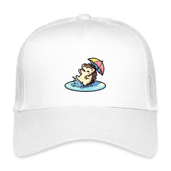 Hedgehog Puddle Party : le fêtard des jours de pluie - Casquette trucker enfant - blanc - Devant