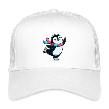 Winter Waltz Penguin: The Icy Dancer - Kids’ Trucker Cap - white - Front