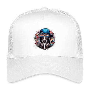 Windhund Gangsta Hund Graffiti Geschenk - Kinder Trucker-Cap - Weiß - Vorne