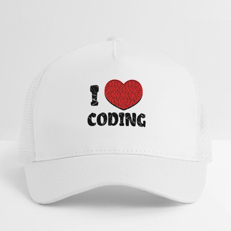 Script de code Debug Heart Statement Casquette trucker enfant