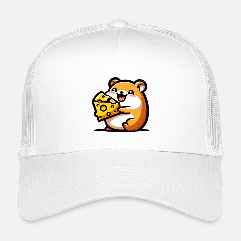 Cheesy Chomper: The Delightful Hamster Kids’ Trucker Cap