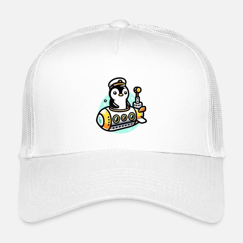 Capitaine de sous-marin Penguin : Explorateur des profondeurs Casquette trucker enfant