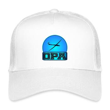 Großpapa werden - SEGELFLUGZEUG OPA - Kinder Trucker-Cap - Weiß - Vorne