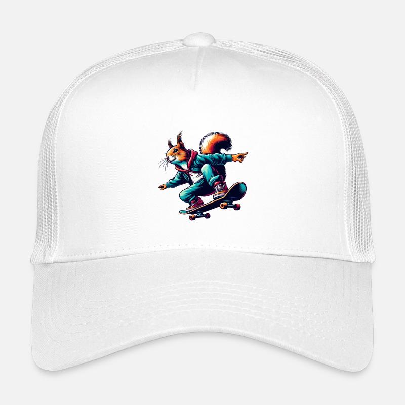 Cool squirrel on a skateboard Kids’ Trucker Cap