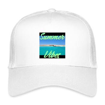 Summer vibes by the coastal sea - Kids’ Trucker Cap - white - Front