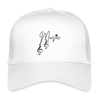Musiknoten - Kinder Trucker-Cap - Weiß - Vorne