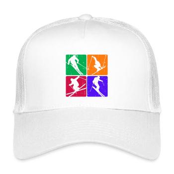 Winter sports Skiing Ski jumping Skiers - Kids’ Trucker Cap - white - Front