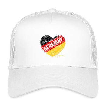 Drapeau de l’Allemagne, l’amour de l’Allemagne, symbole d’unité - Casquette trucker enfant - blanc - Devant