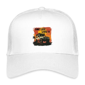 Defender One Life Live It 4x4 LaRor Off-Road - Kinder Trucker-Cap - Weiß - Vorne