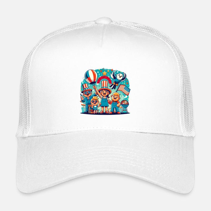 Custom 4th of July Celebration Design Kids’ Trucker Cap