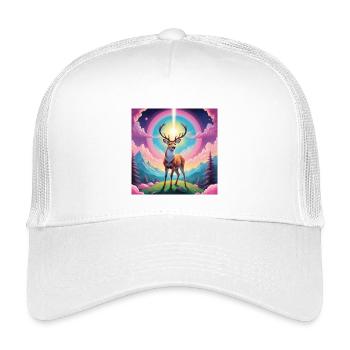Deer on the mountain - Kids’ Trucker Cap - white - Front