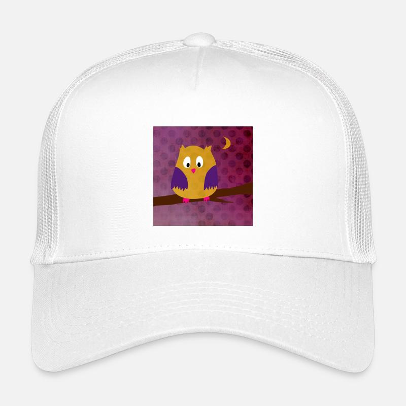 Owl Eagle Owl Poster Dots Forest Violet Kids Kids’ Trucker Cap
