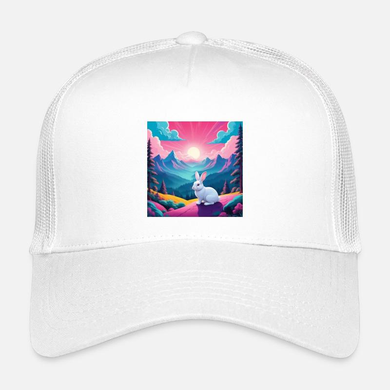 Rabbit on the mountain Kids’ Trucker Cap