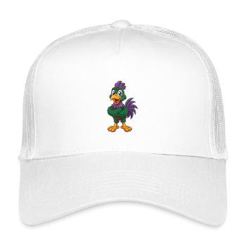 Huhn Lustige Kawaii Cartoon Figur Clipart - Kinder Trucker-Cap - Weiß - Vorne
