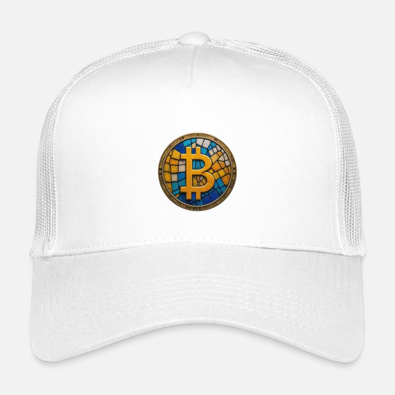 Bitcoin Mosaic - Kids’ Trucker Cap - white