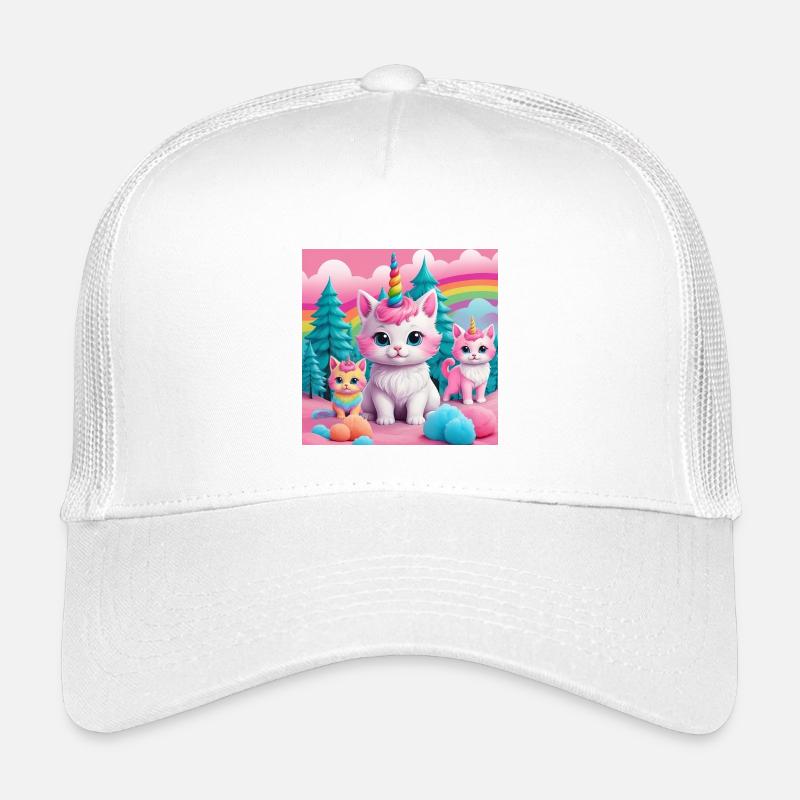 Unicorn Kittens - Kids’ Trucker Cap - white