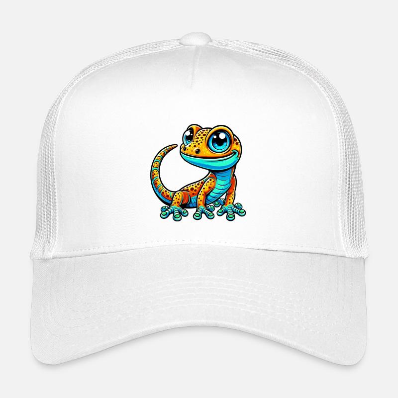 Gecko - Kinder Trucker-Cap - Weiß