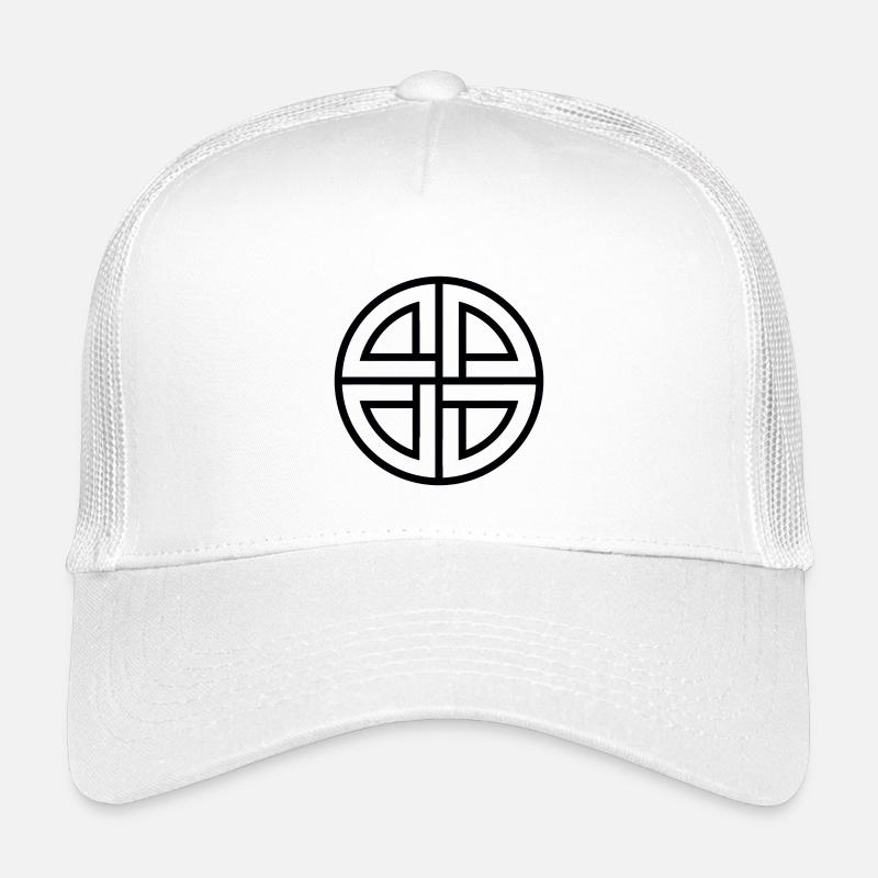Schwarzer Schildknoten - Kinder Trucker-Cap - Weiß