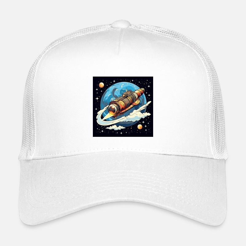 Raketenflug durchs All - Kinder Trucker-Cap - Weiß
