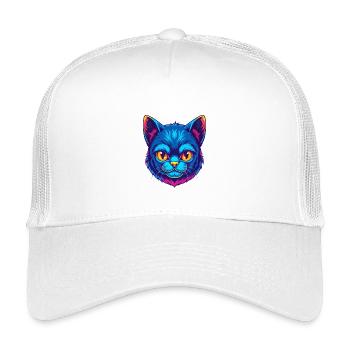 Bambino Chat Race Dessin Animé Kawaii Animal Pet - Casquette trucker enfant - blanc - Devant