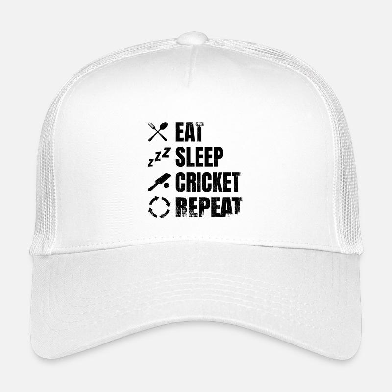 Eat Sleep Cricket Repeat Kids’ Trucker Cap