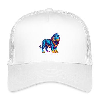Liger Hybrid Löwe Tiger Katzenrasse Karikatur Kawaii A - Kinder Trucker-Cap - Weiß - Vorne