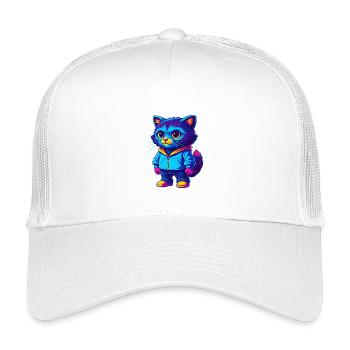 Chat Bambino Race Dessin Animé Kawaii Animal De Compagnie - Casquette trucker enfant - blanc - Devant