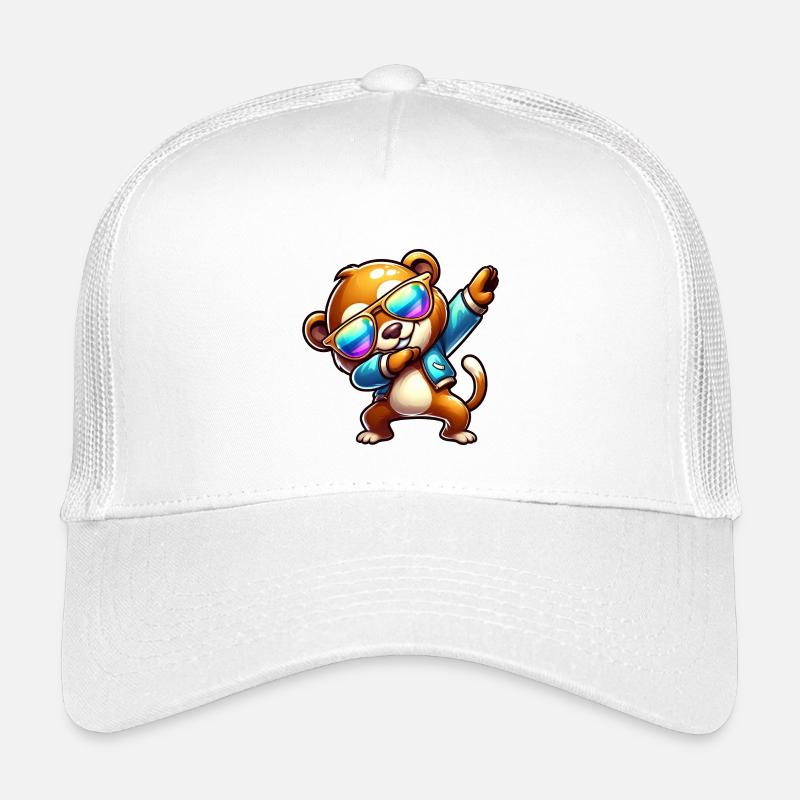 Cooler Bär Dabbing Sonnenbrille Regenbogen Kinder Trucker-Cap