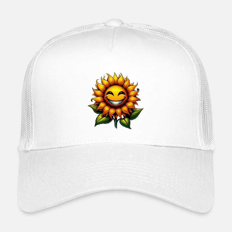 Sonnenblume - Kinder Trucker-Cap - Weiß