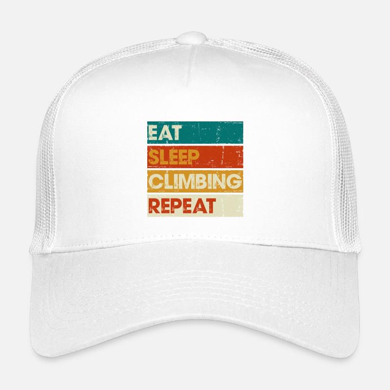 Essen Schlaf Klettern Wiederholen Kinder Trucker-Cap