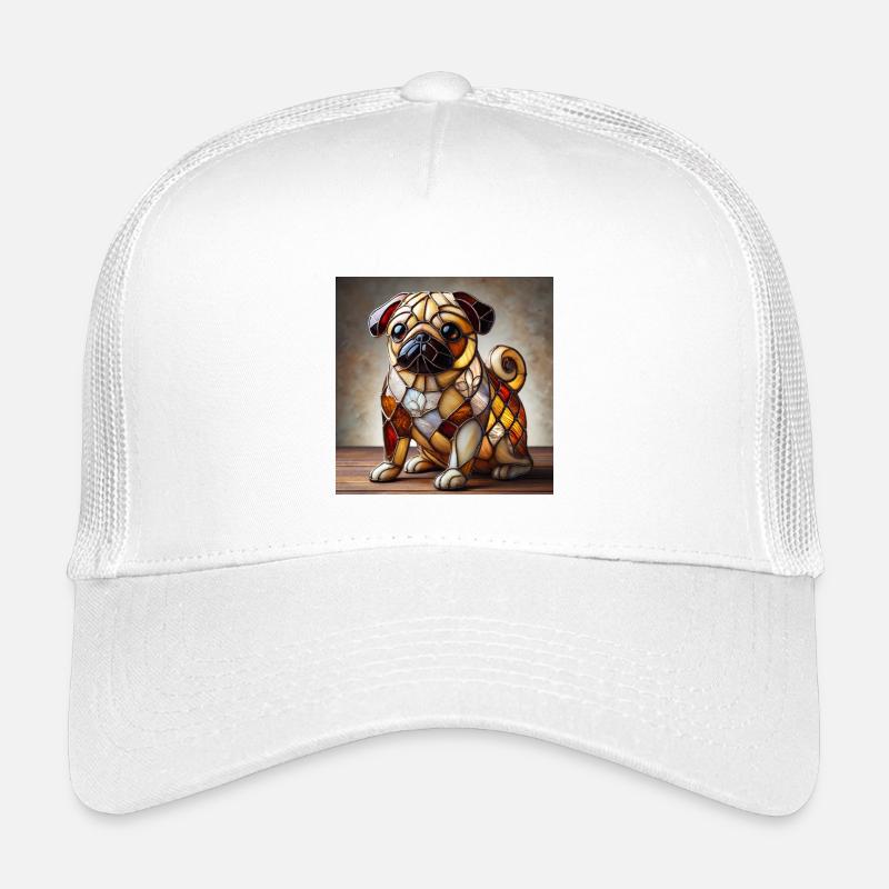 Vitrail bouledogue figure décorative Casquette trucker enfant