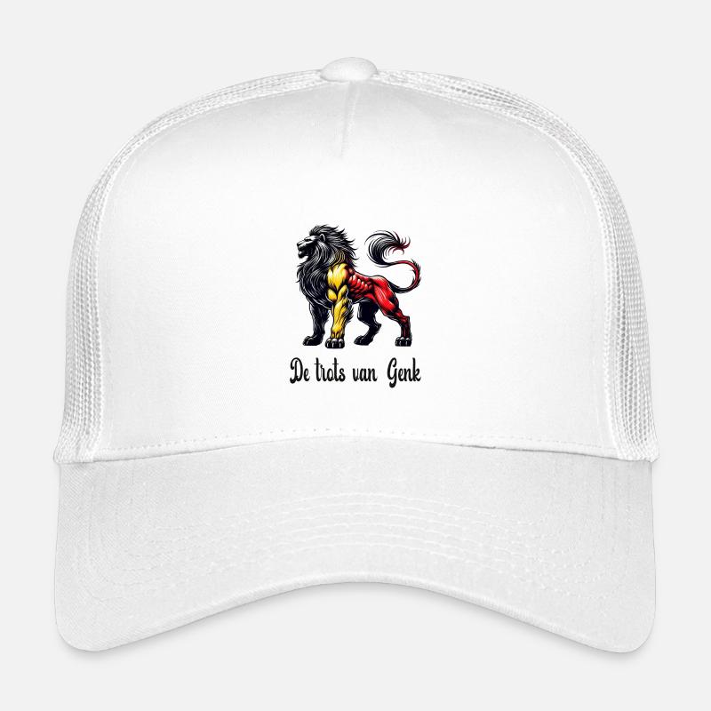 Motif du drapeau lion de Genk Casquette trucker enfant