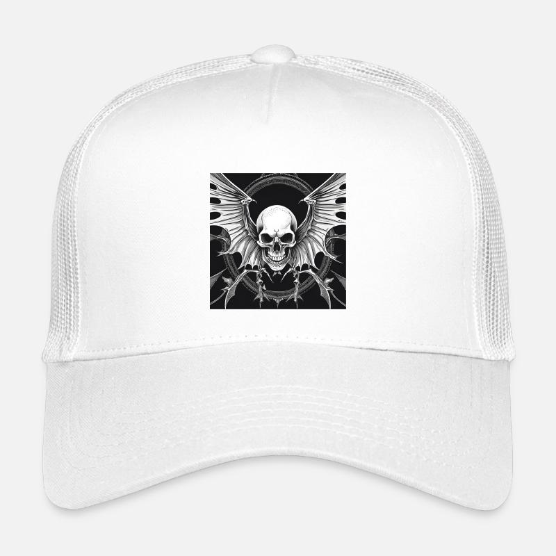 Fledermaus Skull - Kinder Trucker-Cap - Weiß