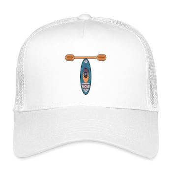 BUCHSTABE T - KAJAK - Kinder Trucker-Cap - Weiß - Vorne