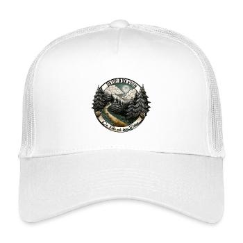 Wanderlust: Wir folgen dem Weg – Natur & Abenteuer - Kinder Trucker-Cap - Weiß - Vorne
